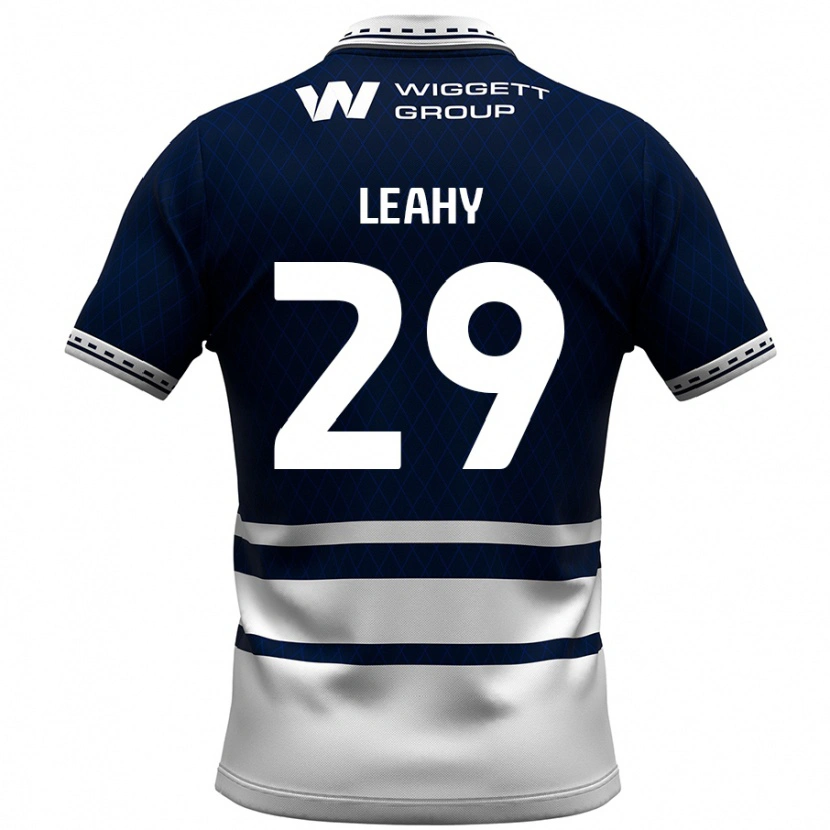 Danxen Mujer Camiseta Tom Leahy #29 Azul Marino Blanco 1ª Equipación 2024/25 La Camisa México
