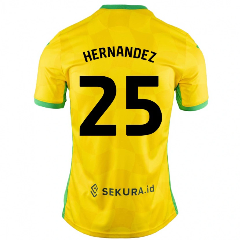 Danxen Mujer Camiseta Onel Hernández #25 Amarillo Verde 1ª Equipación 2024/25 La Camisa México
