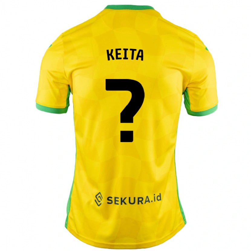 Danxen Mujer Camiseta Gabriel Keita #0 Amarillo Verde 1ª Equipación 2024/25 La Camisa México