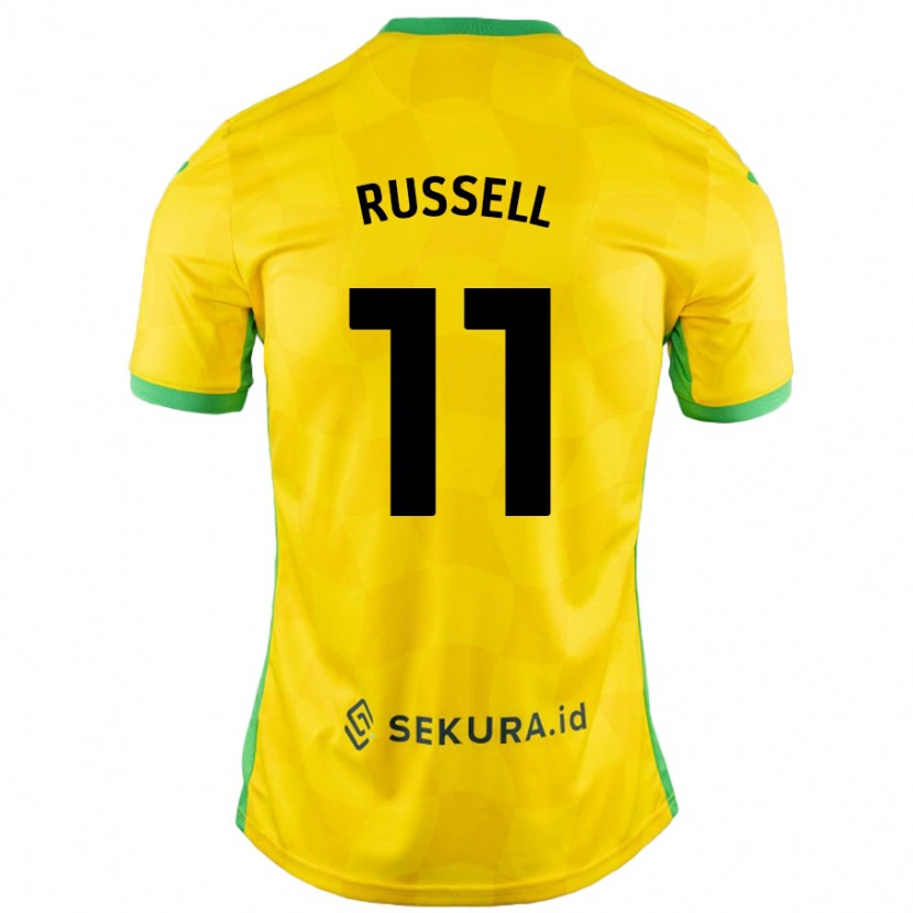 Danxen Mujer Camiseta Rebecca Russell #11 Amarillo Verde 1ª Equipación 2024/25 La Camisa México