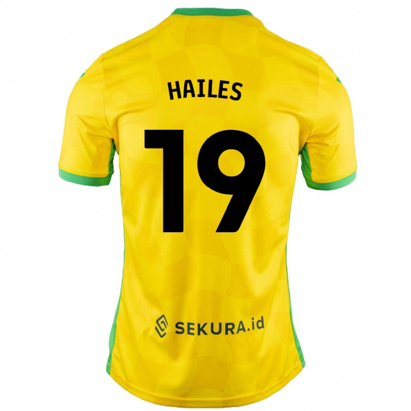 Danxen Mujer Camiseta Lauren Hailes #19 Amarillo Verde 1ª Equipación 2024/25 La Camisa México