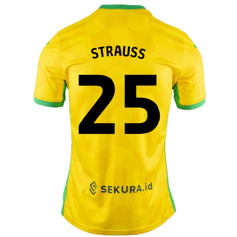 Danxen Mujer Camiseta Hope Strauss #25 Amarillo Verde 1ª Equipación 2024/25 La Camisa México