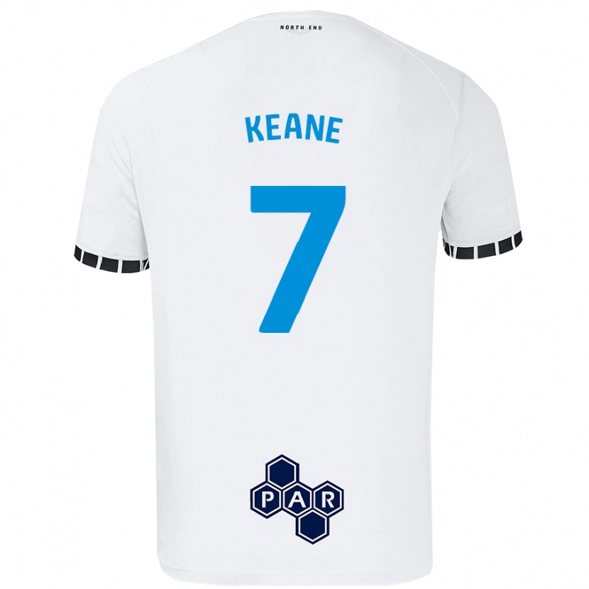 Danxen Mujer Camiseta Will Keane #7 Blanco 1ª Equipación 2024/25 La Camisa México
