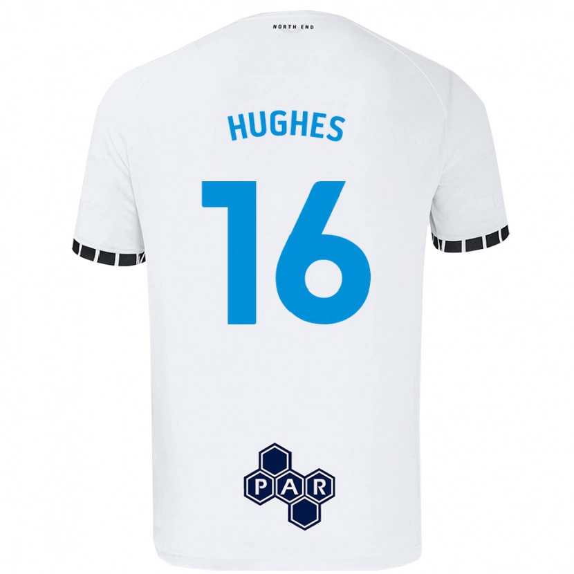 Danxen Mujer Camiseta Andrew Hughes #16 Blanco 1ª Equipación 2024/25 La Camisa México