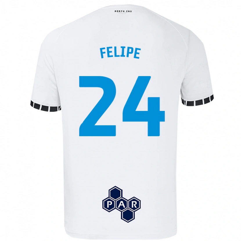 Danxen Mujer Camiseta Felipe #24 Blanco 1ª Equipación 2024/25 La Camisa México
