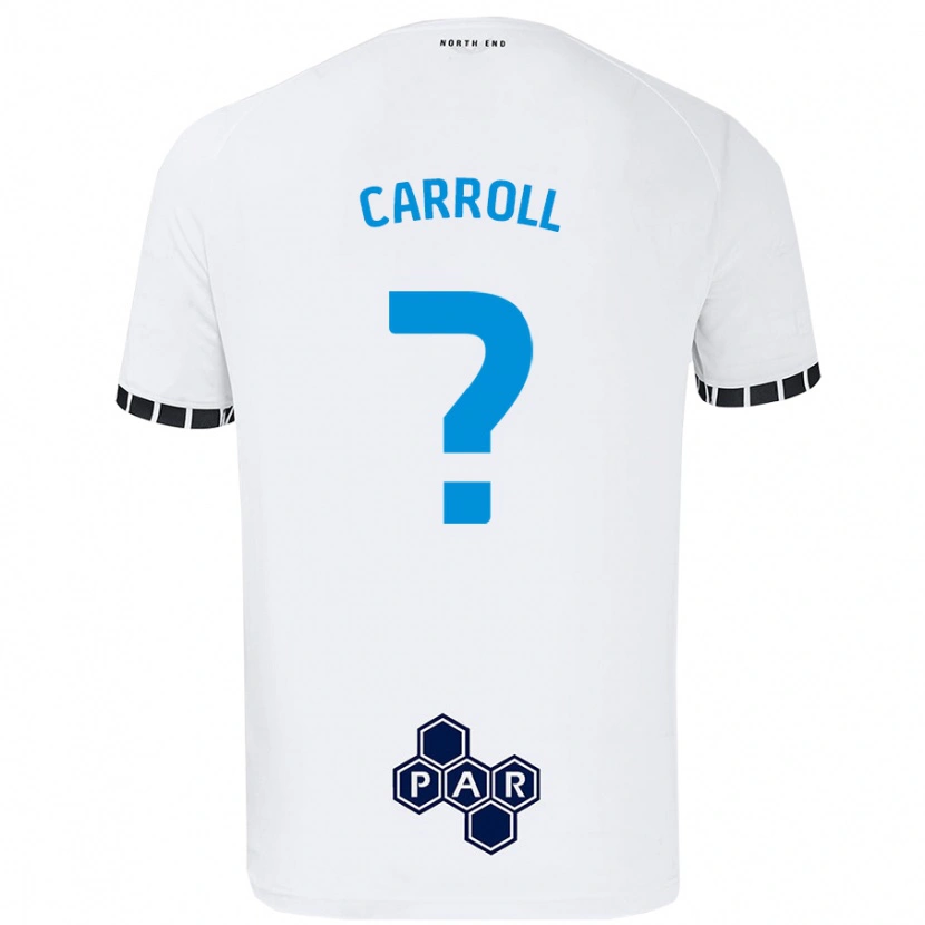 Danxen Mujer Camiseta Theo Carroll #0 Blanco 1ª Equipación 2024/25 La Camisa México