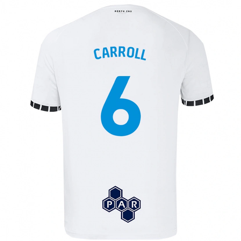 Danxen Mujer Camiseta Jenna Carroll #6 Blanco 1ª Equipación 2024/25 La Camisa México