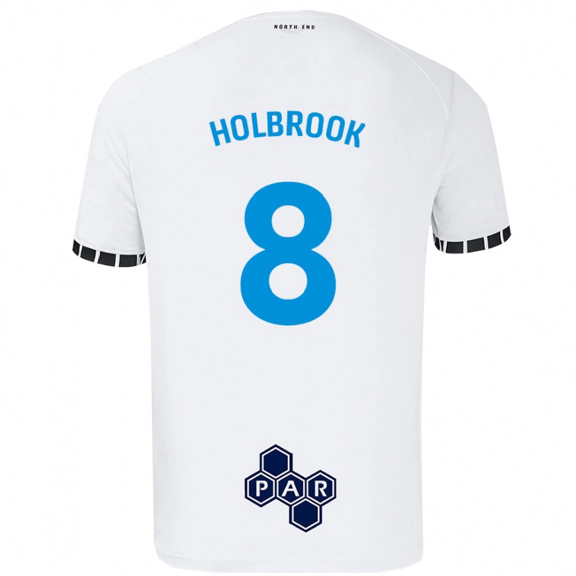 Danxen Mujer Camiseta Jess Holbrook #8 Blanco 1ª Equipación 2024/25 La Camisa México