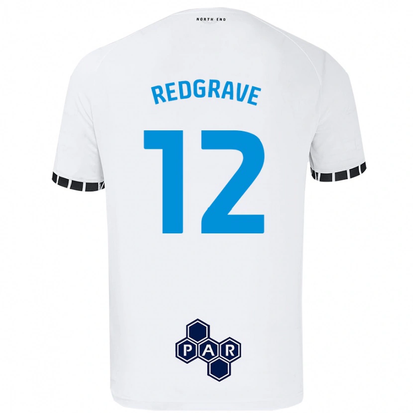 Danxen Mujer Camiseta Jodie Redgrave #12 Blanco 1ª Equipación 2024/25 La Camisa México
