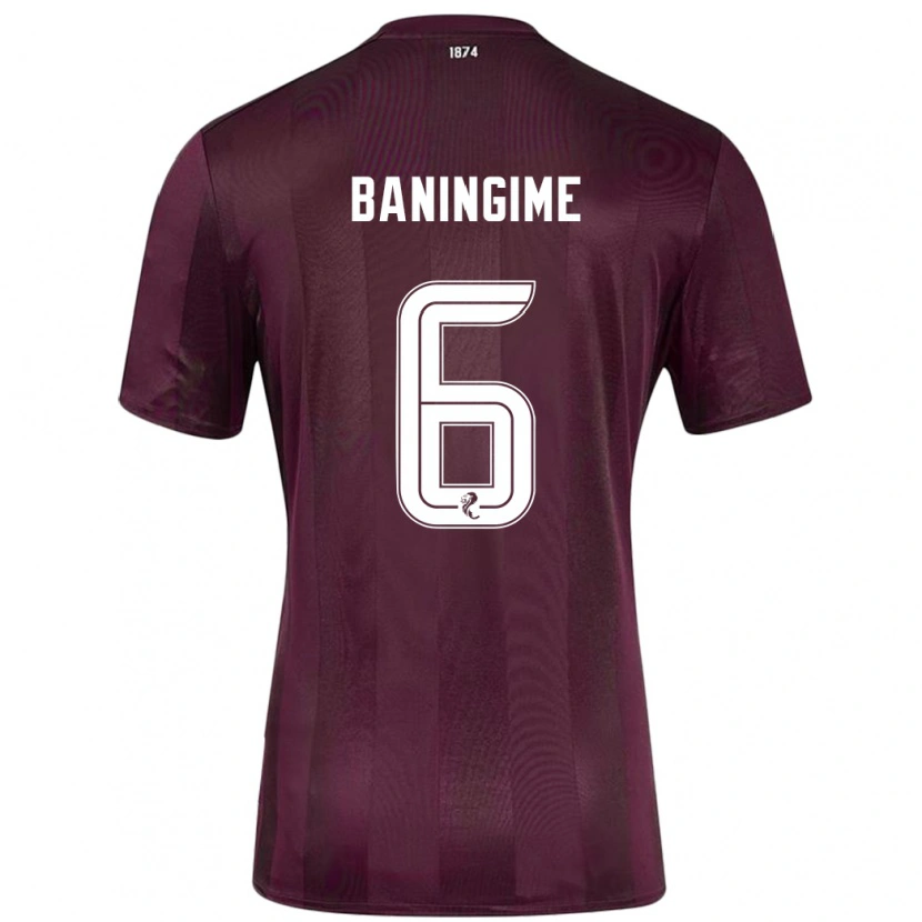 Danxen Mujer Camiseta Beni Baningime #6 Borgoña 1ª Equipación 2024/25 La Camisa México