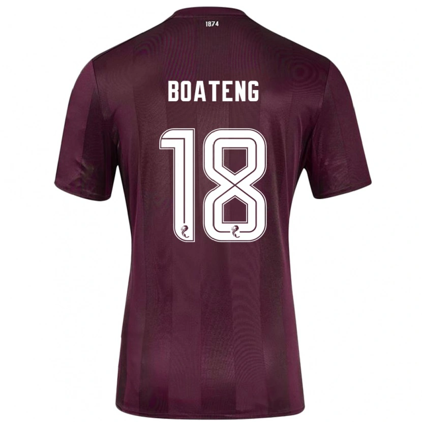 Danxen Mujer Camiseta Malachi Boateng #18 Borgoña 1ª Equipación 2024/25 La Camisa México