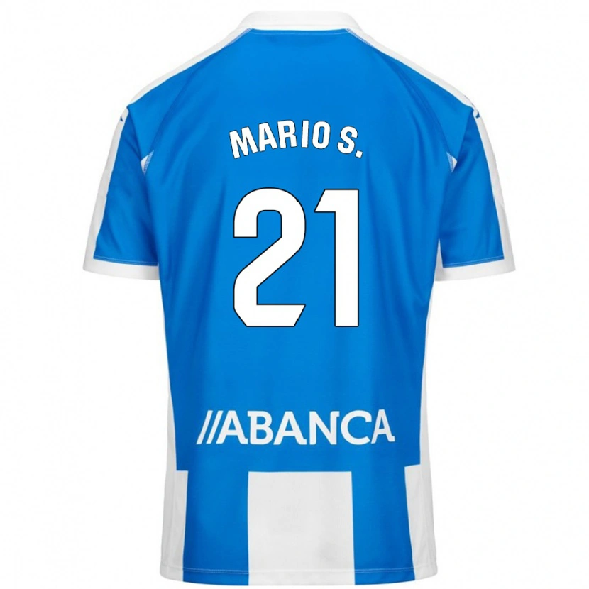 Danxen Mujer Camiseta Mario Soriano #21 Azul Blanco 1ª Equipación 2024/25 La Camisa México