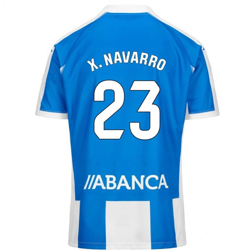 Danxen Mujer Camiseta Ximo Navarro #23 Azul Blanco 1ª Equipación 2024/25 La Camisa México
