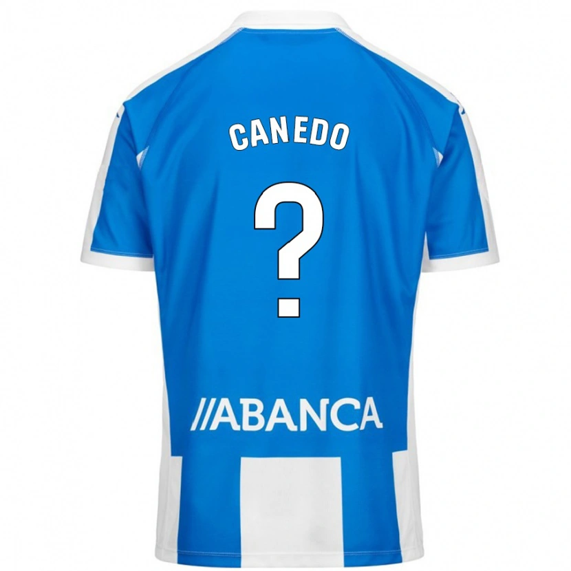 Danxen Mujer Camiseta Damián Canedo #0 Azul Blanco 1ª Equipación 2024/25 La Camisa México