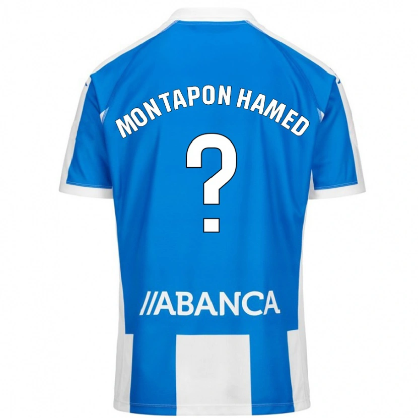 Danxen Mujer Camiseta Fadil Montapon Hamed #0 Azul Blanco 1ª Equipación 2024/25 La Camisa México