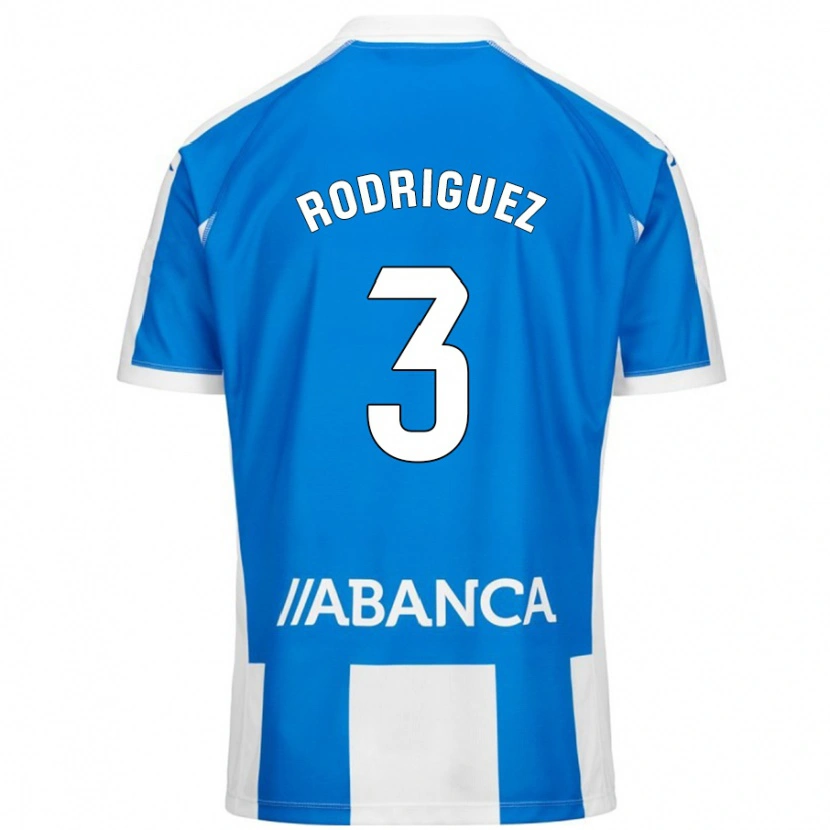 Danxen Mujer Camiseta Clara Rodríguez #3 Azul Blanco 1ª Equipación 2024/25 La Camisa México