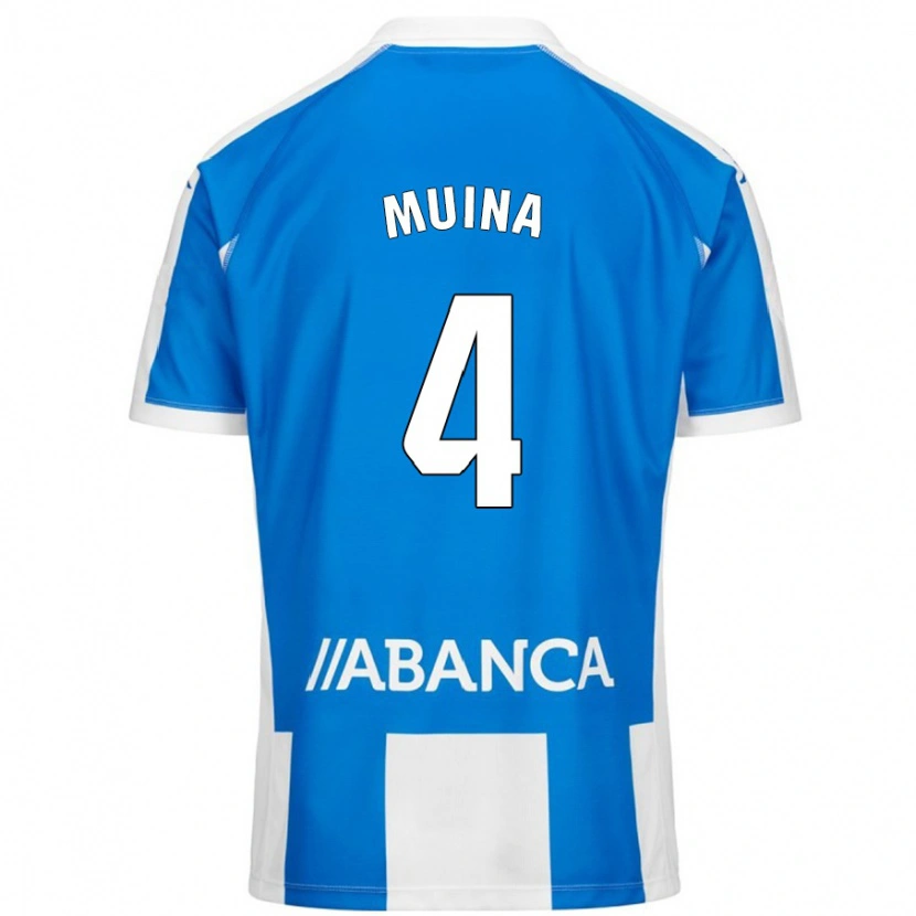 Danxen Mujer Camiseta Henar Muiña #4 Azul Blanco 1ª Equipación 2024/25 La Camisa México