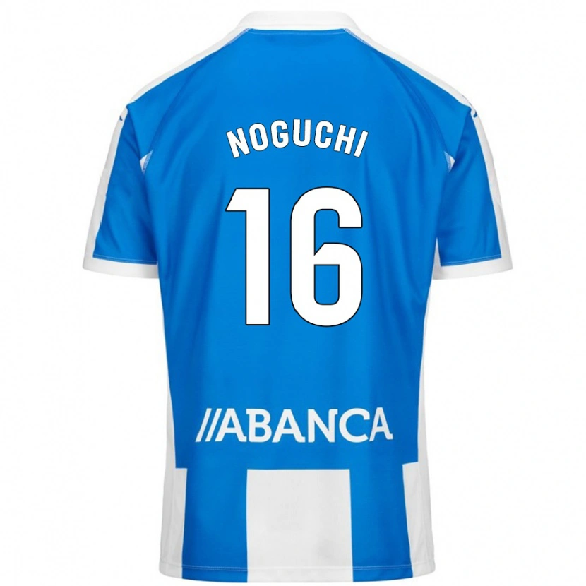 Danxen Mujer Camiseta Ayaka Noguchi #16 Azul Blanco 1ª Equipación 2024/25 La Camisa México