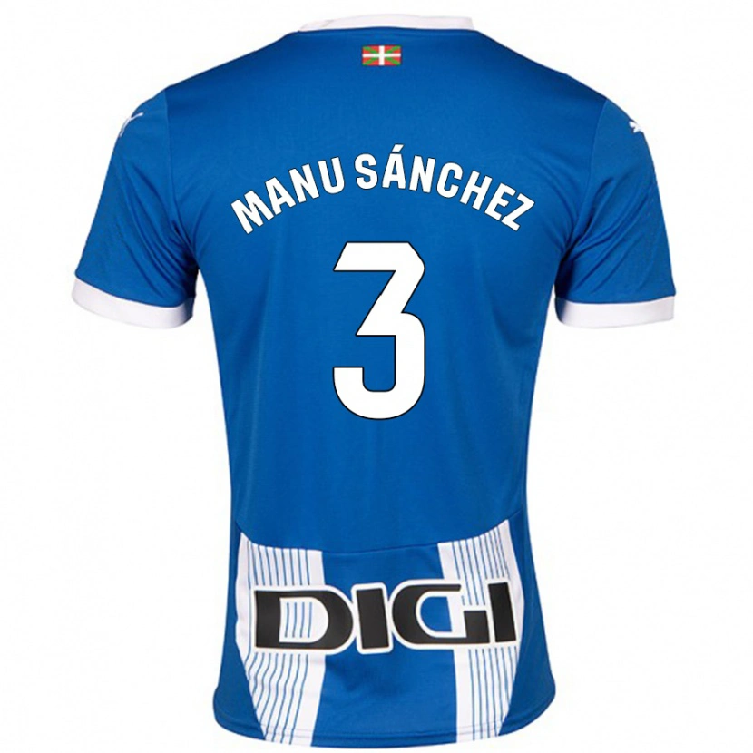 Danxen Mujer Camiseta Manu Sánchez #3 Azul 1ª Equipación 2024/25 La Camisa México