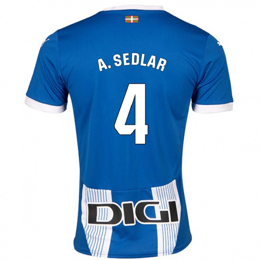 Danxen Mujer Camiseta Aleksandar Sedlar #4 Azul 1ª Equipación 2024/25 La Camisa México