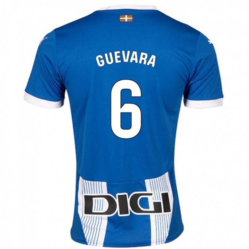 Danxen Mujer Camiseta Ander Guevara #6 Azul 1ª Equipación 2024/25 La Camisa México