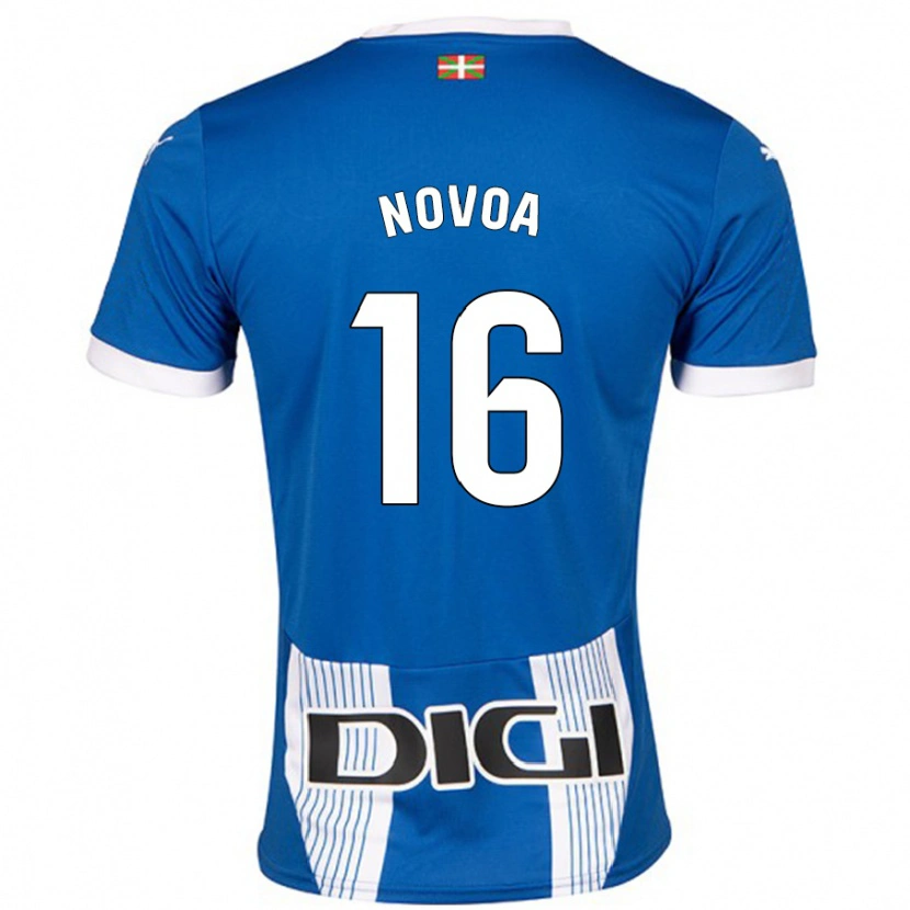 Danxen Mujer Camiseta Hugo Novoa #16 Azul 1ª Equipación 2024/25 La Camisa México