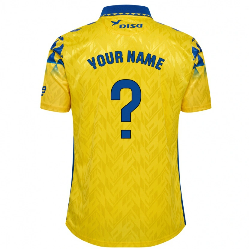 Danxen Mujer Camiseta Su Nombre #0 Amarillo Azul 1ª Equipación 2024/25 La Camisa México
