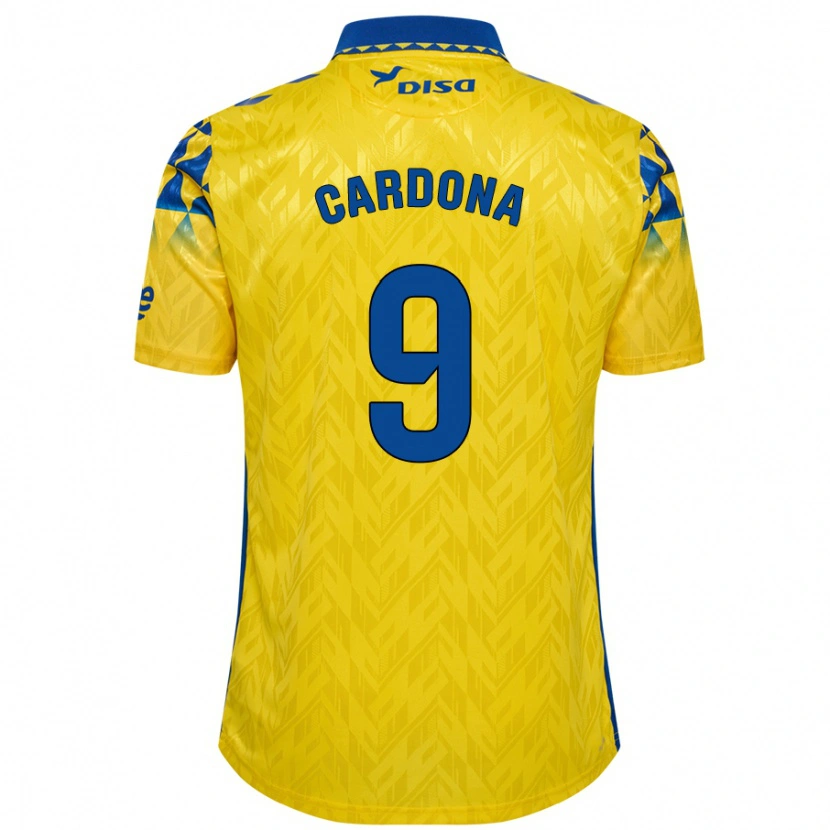 Danxen Mujer Camiseta Marc Cardona #9 Amarillo Azul 1ª Equipación 2024/25 La Camisa México