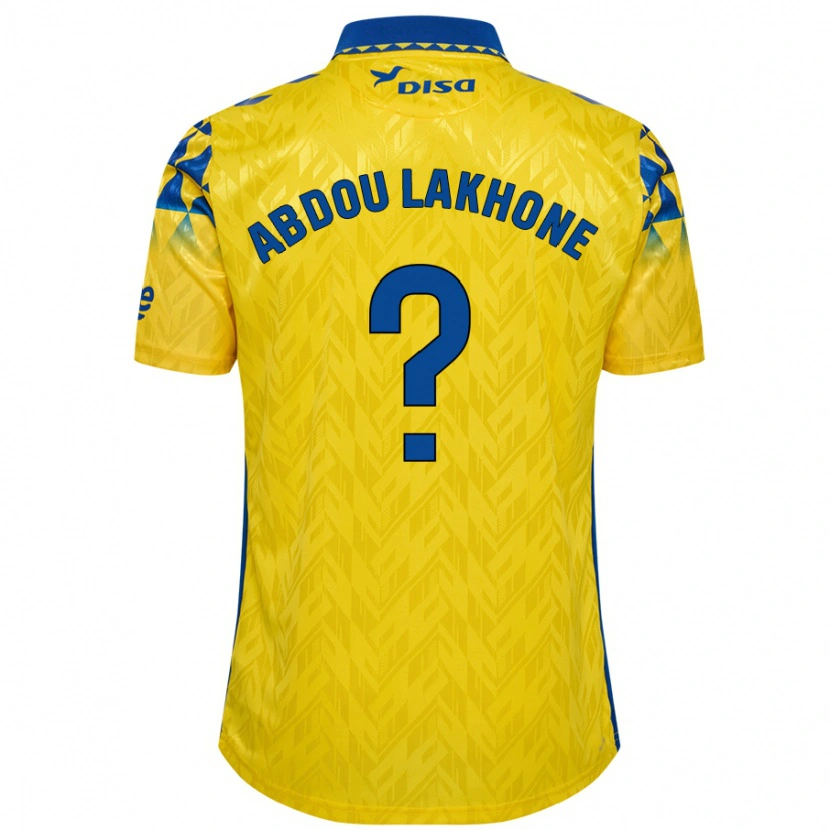 Danxen Mujer Camiseta Pape Abdou Lakhone #0 Amarillo Azul 1ª Equipación 2024/25 La Camisa México