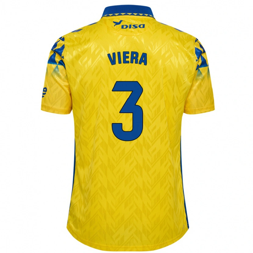 Danxen Mujer Camiseta Óliver Viera #3 Amarillo Azul 1ª Equipación 2024/25 La Camisa México
