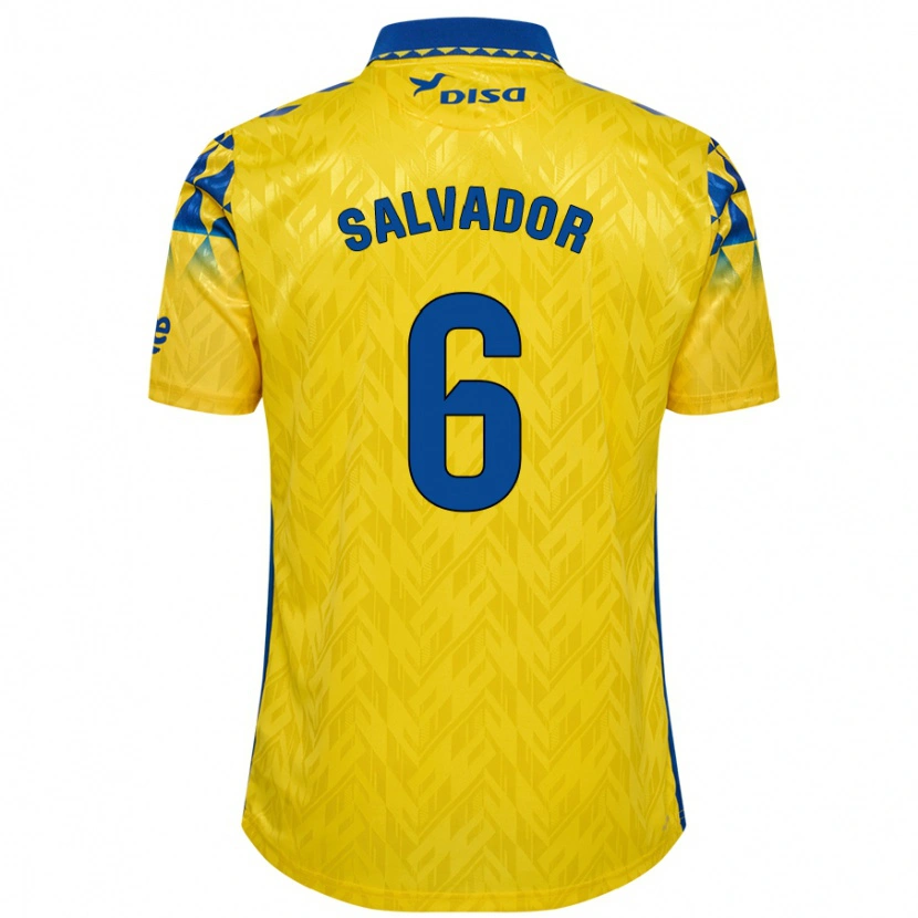 Danxen Mujer Camiseta Pol Salvador #6 Amarillo Azul 1ª Equipación 2024/25 La Camisa México