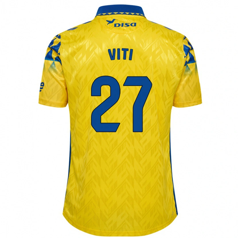 Danxen Mujer Camiseta Viti #27 Amarillo Azul 1ª Equipación 2024/25 La Camisa México