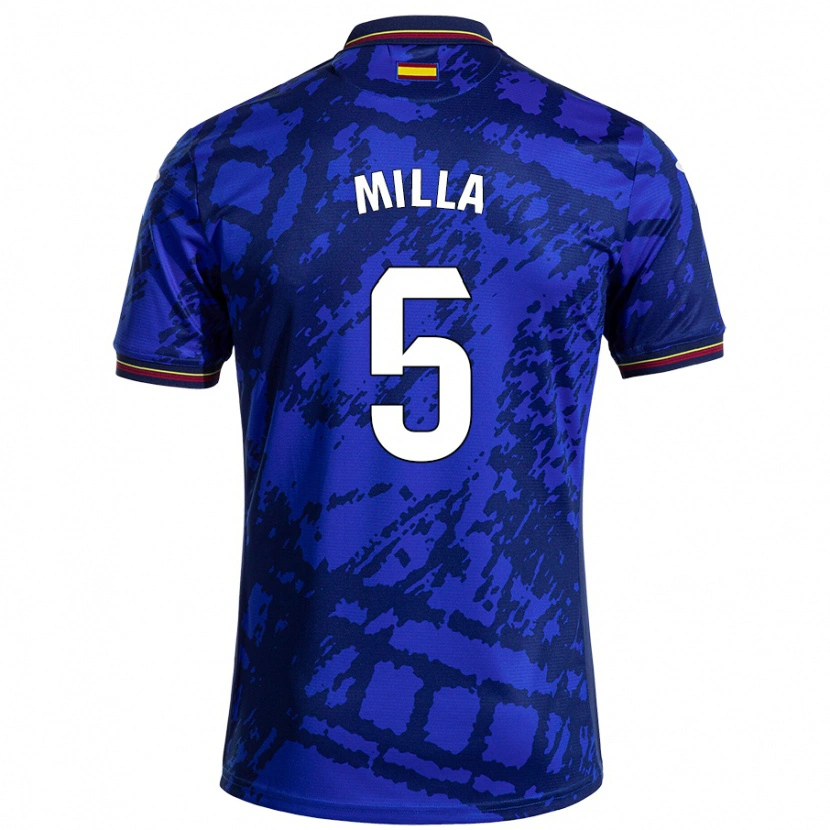 Danxen Mujer Camiseta Luis Milla #5 Azul Más Oscuro 1ª Equipación 2024/25 La Camisa México