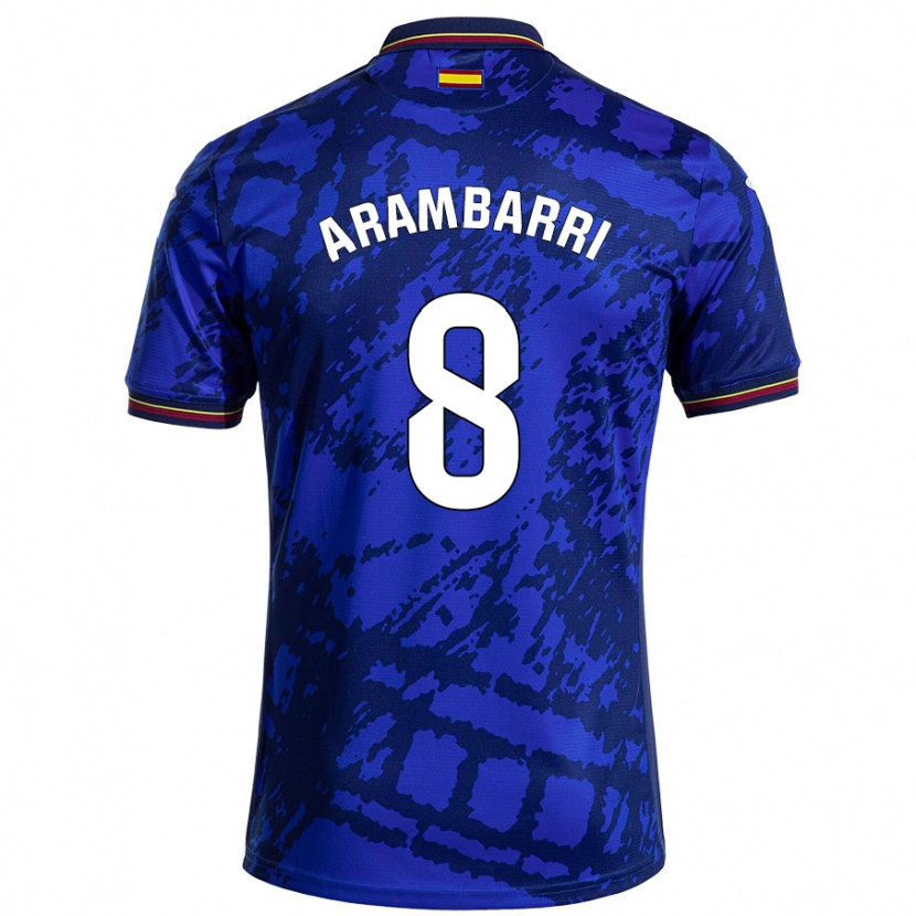 Danxen Mujer Camiseta Mauro Arambarri #8 Azul Más Oscuro 1ª Equipación 2024/25 La Camisa México