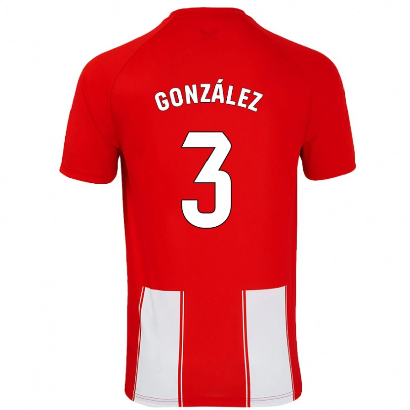 Danxen Mujer Camiseta Edgar González #3 Rojo Blanco 1ª Equipación 2024/25 La Camisa México