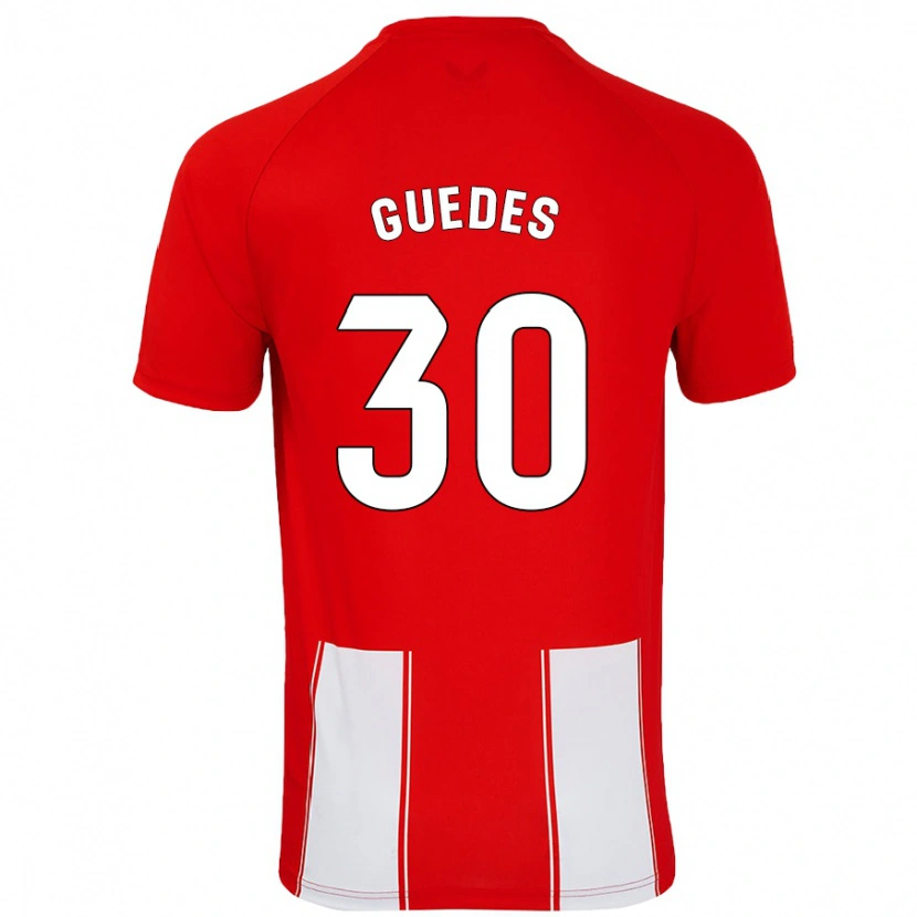 Danxen Mujer Camiseta Gui Guedes #30 Rojo Blanco 1ª Equipación 2024/25 La Camisa México