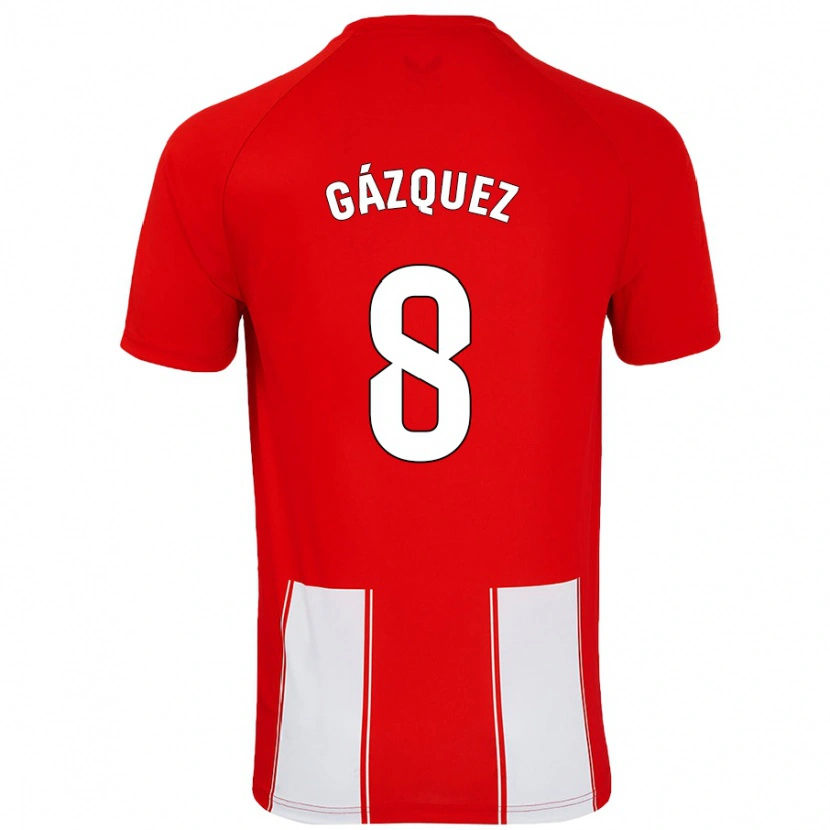 Danxen Mujer Camiseta Joan Gázquez #8 Rojo Blanco 1ª Equipación 2024/25 La Camisa México