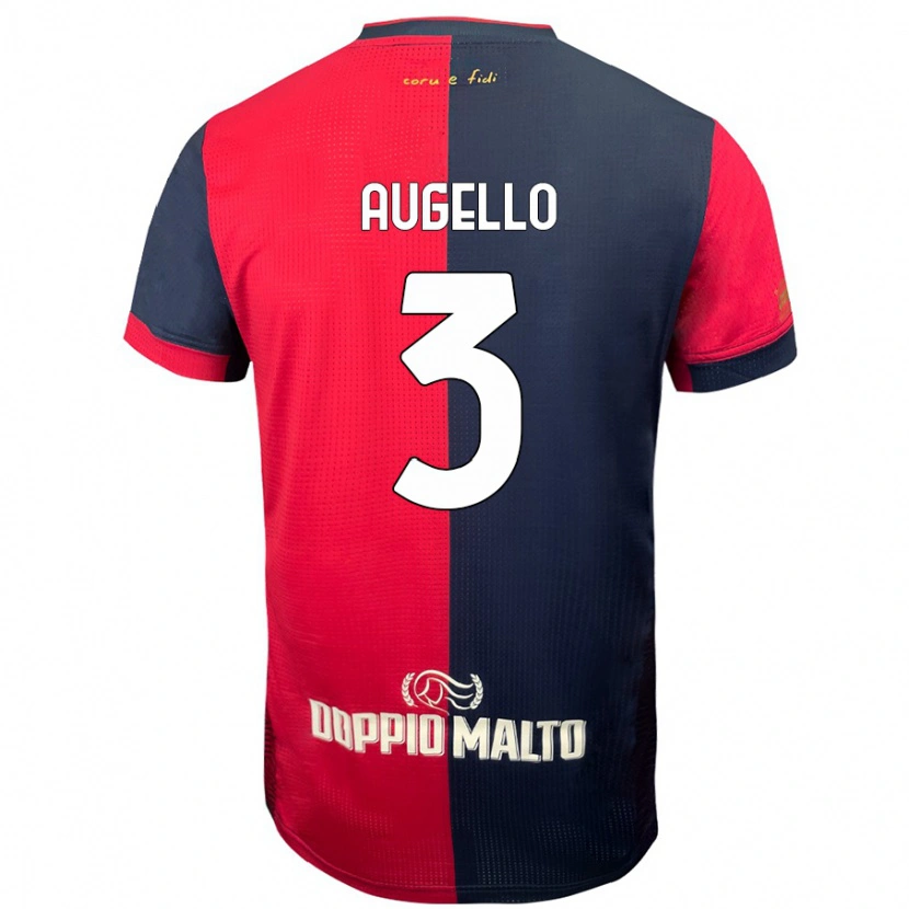 Danxen Mujer Camiseta Tommaso Augello #3 Rojo Azul Más Oscuro 1ª Equipación 2024/25 La Camisa México