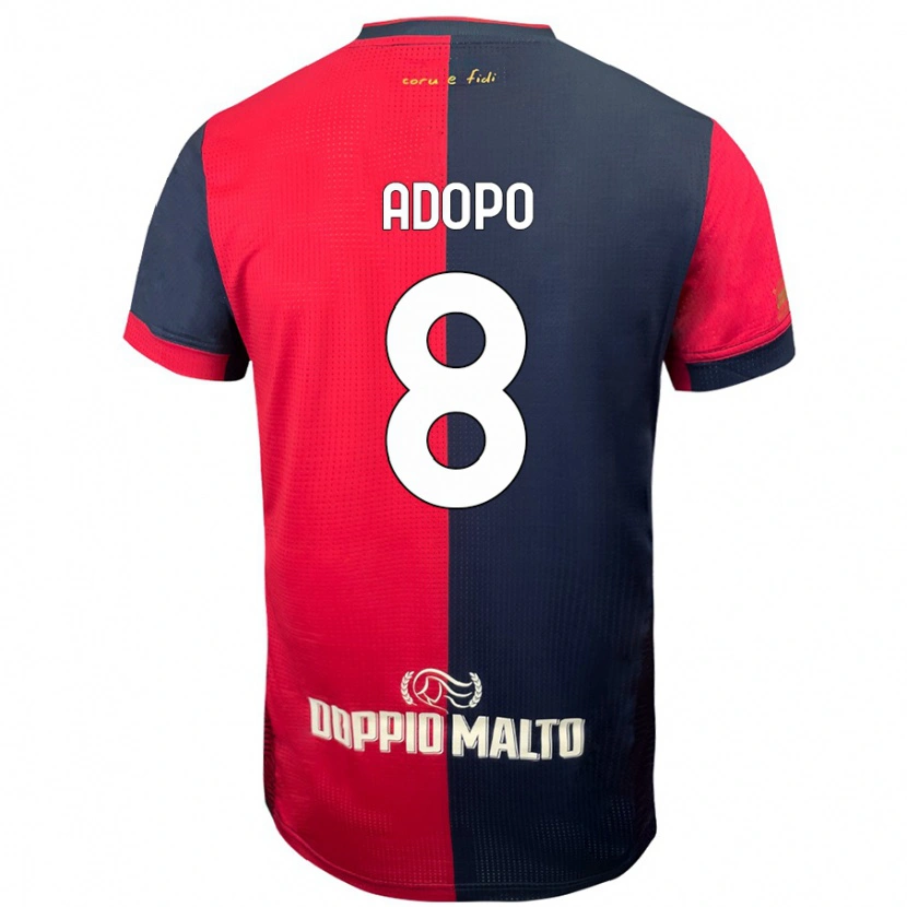 Danxen Mujer Camiseta Michel Adopo #8 Rojo Azul Más Oscuro 1ª Equipación 2024/25 La Camisa México