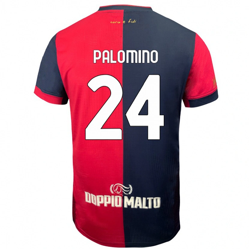 Danxen Mujer Camiseta José Luis Palomino #24 Rojo Azul Más Oscuro 1ª Equipación 2024/25 La Camisa México