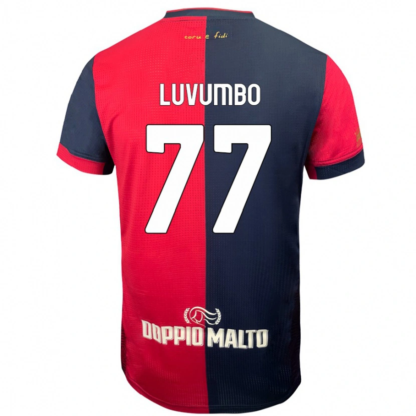 Danxen Mujer Camiseta Zito Luvumbo #77 Rojo Azul Más Oscuro 1ª Equipación 2024/25 La Camisa México