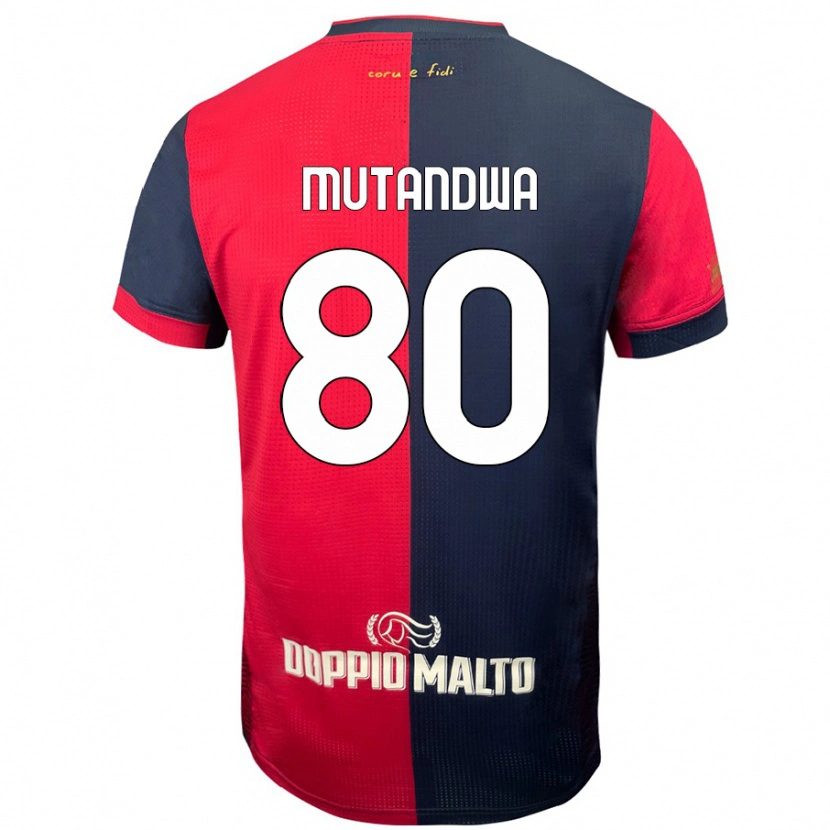 Danxen Mujer Camiseta Kingstone Mutandwa #80 Rojo Azul Más Oscuro 1ª Equipación 2024/25 La Camisa México