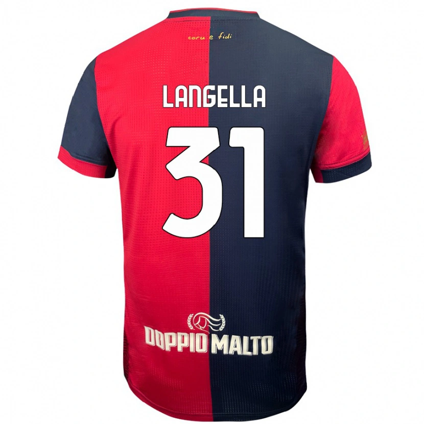 Danxen Mujer Camiseta Matteo Langella #31 Rojo Azul Más Oscuro 1ª Equipación 2024/25 La Camisa México