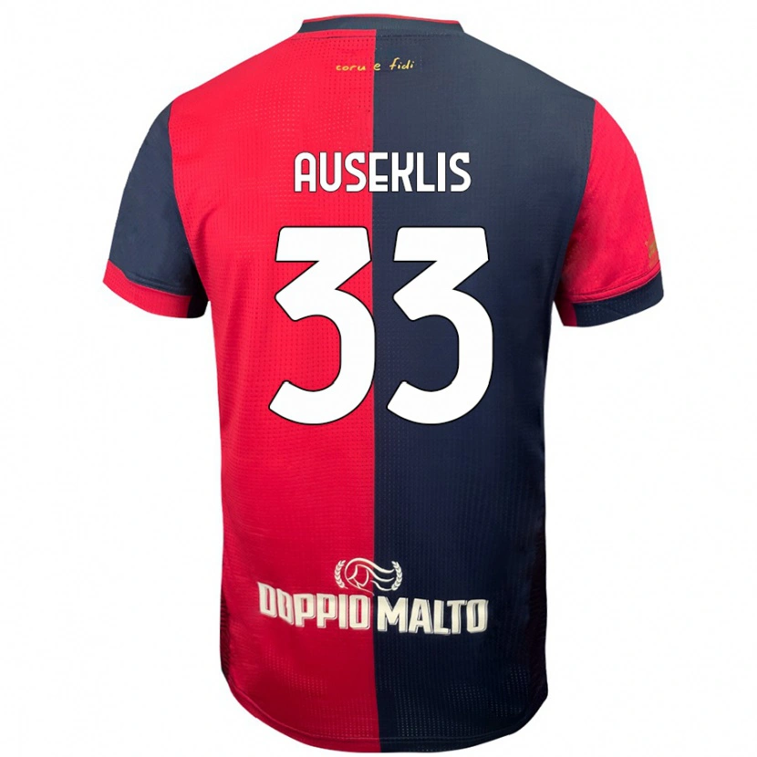 Danxen Mujer Camiseta Henrijs Auseklis #33 Rojo Azul Más Oscuro 1ª Equipación 2024/25 La Camisa México