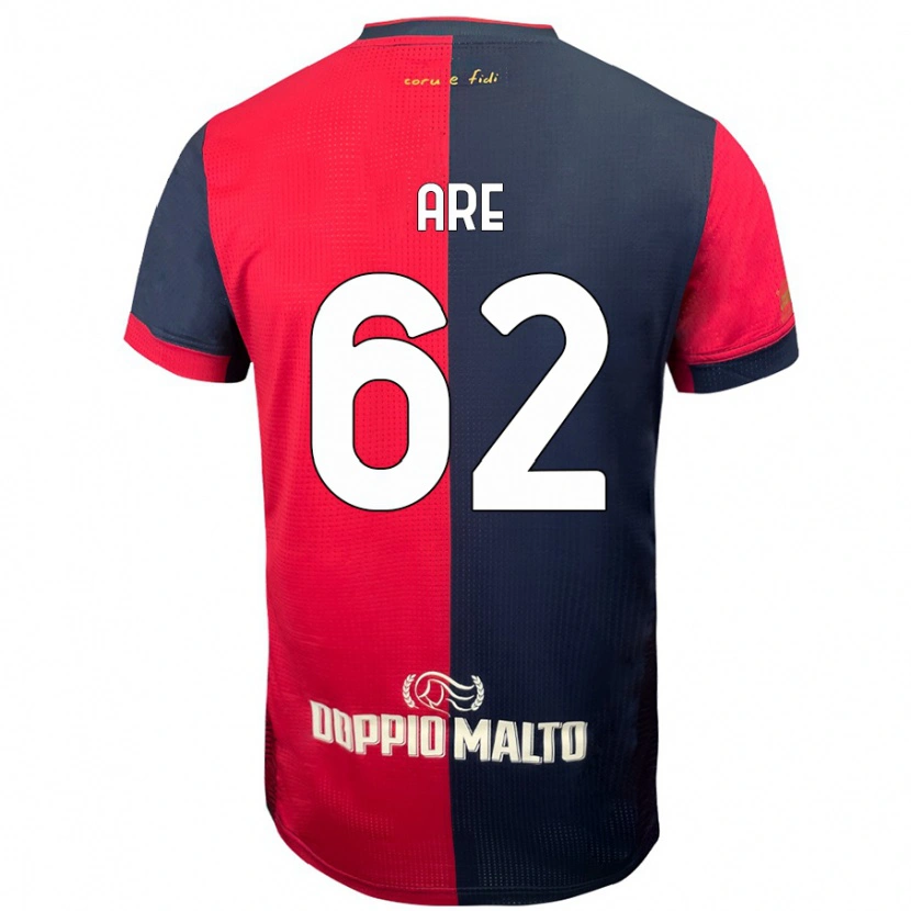 Danxen Mujer Camiseta Emmanuele Are #62 Rojo Azul Más Oscuro 1ª Equipación 2024/25 La Camisa México