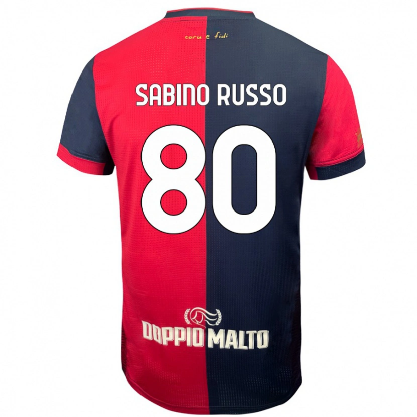 Danxen Mujer Camiseta Alessandro Sabino Russo #80 Rojo Azul Más Oscuro 1ª Equipación 2024/25 La Camisa México