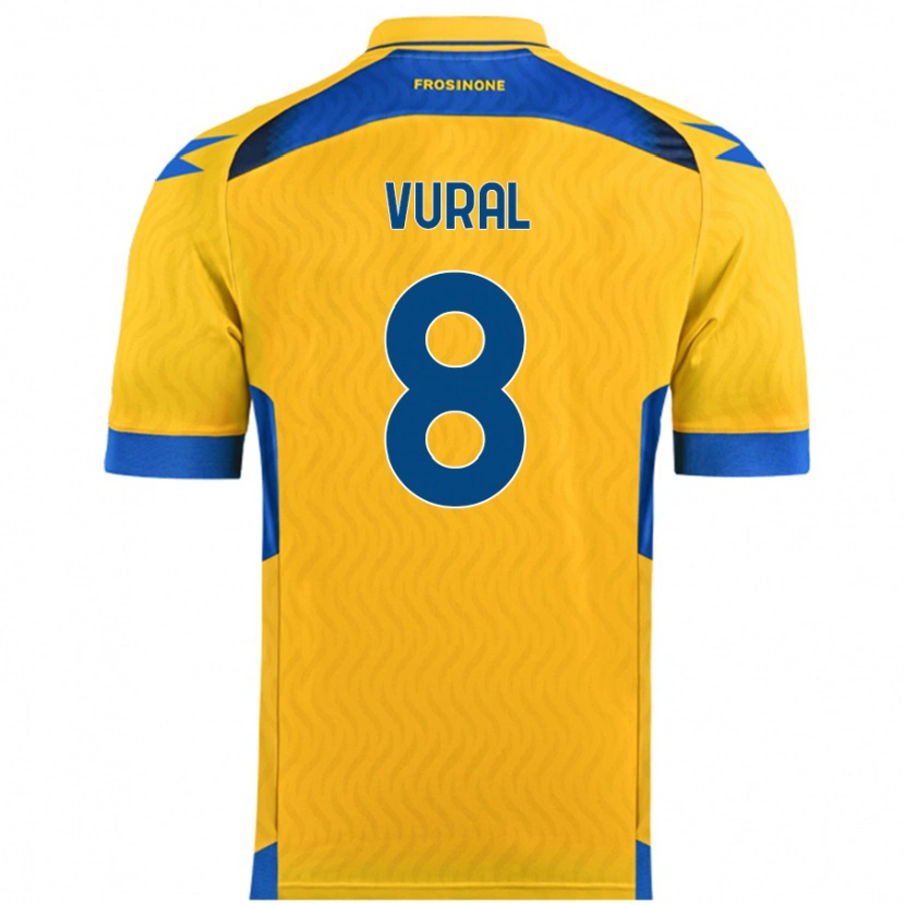 Danxen Mujer Camiseta İsak Vural #8 Amarillo 1ª Equipación 2024/25 La Camisa México