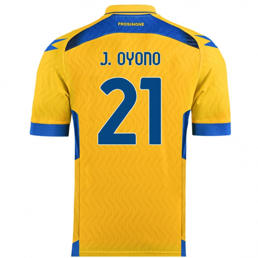 Danxen Mujer Camiseta Jérémy Oyono #21 Amarillo 1ª Equipación 2024/25 La Camisa México