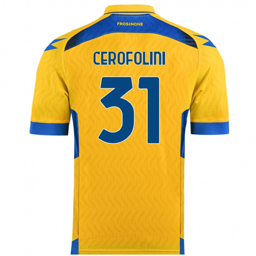 Danxen Mujer Camiseta Michele Cerofolini #31 Amarillo 1ª Equipación 2024/25 La Camisa México