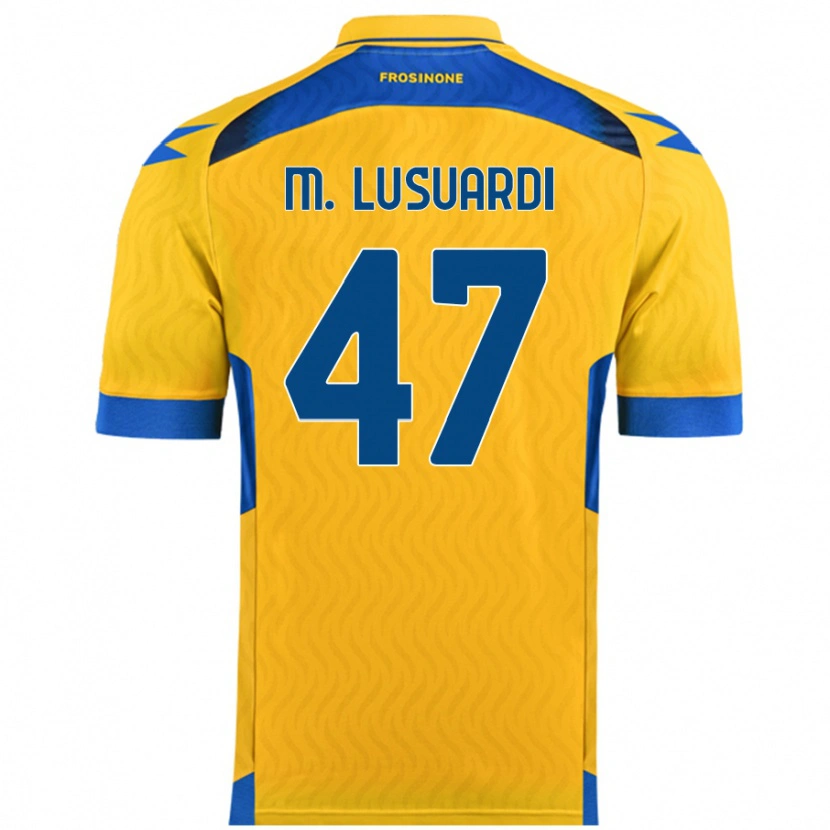 Danxen Mujer Camiseta Mateus Lusuardi #47 Amarillo 1ª Equipación 2024/25 La Camisa México